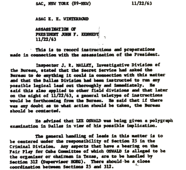 FBI agency file number 97-2229-7