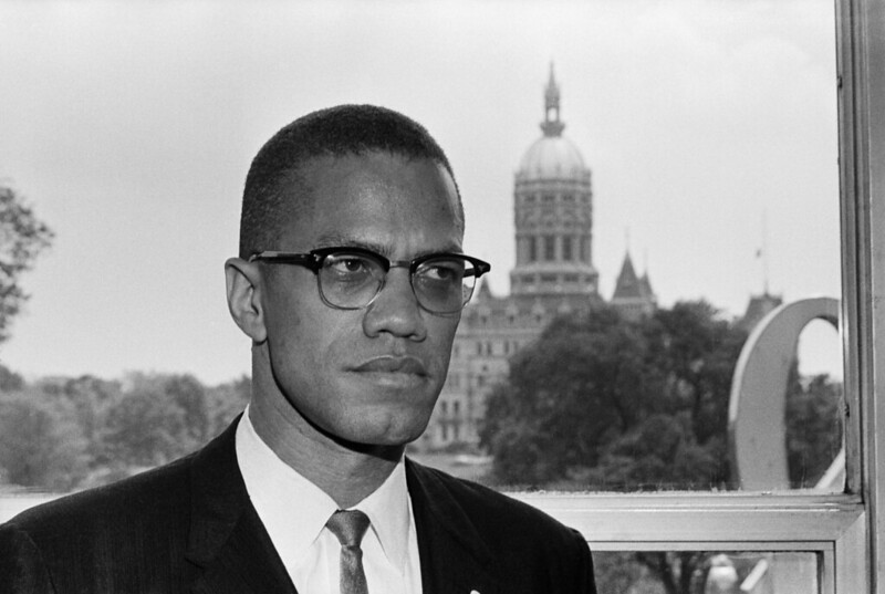 A Still Grayscale Image of Malcolm X